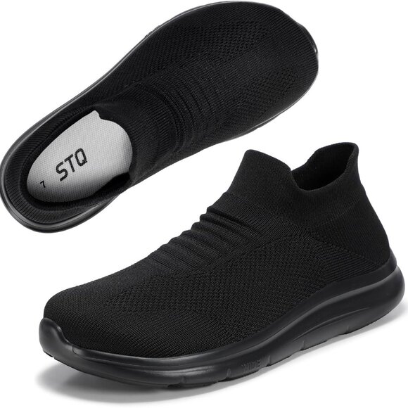 Wide Toe Box Orthopedic Walking Shoes Women Mesh Slip-On Comfort Bunion Relief - Picture 1 of 9